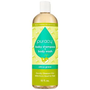 Puracy Shampoo & Body Wash for Children, Gently Scented Natural Baby Wash for Sensitive Skin, Plant-Based Baby Shampoo and Daily Bath Soap, Nourishes & Protects, 12 Ounce
