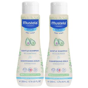 Mustela Baby Gentle Shampoo with Natural Avocado - Hair Care for Kids of all Ages & Hair Types - Tear-Free & Biodegradable Formula - Various Sizes - 1 or 2-Pack