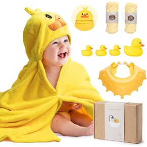 8-Piece Baby Shower Gifts, ode to thee Hooded Baby Bath Towel Set, Ultra Soft Baby Towels for Newborn, Toddler, Boys, Girls in Saudi Arabia