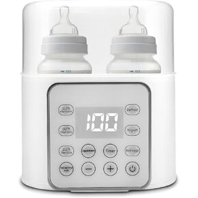 Baby Bottle Warmer 9-in-1 Multifuntion Breast Milk Warmer, Fast Baby Food Heater and Defrost Warmer with Timer for Twins, LCD Display Accurate Temperature Adjustment, 24H Constant Mode