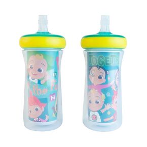 The First Years Bluey Insulated Straw Cup - Diswasher Safe Sippy Cups - Kids Water Bottles - 9 Oz - 2 Count - Ages 9 Months and Up in Saudi Arabia