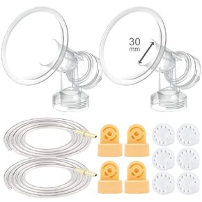 مجموعة مضخة الثدي Maymom متوافقة مع مضخة الثدي Medela ذات الطراز المتقدم؛ 2 درع الثدي (قطعة واحدة، 25 مم)، 4 صمامات، 6 غشاء، و2 أنبوب على شكل مضخة يمكن أن يحل محل صمام Medela Pumpin Style in Kuwait