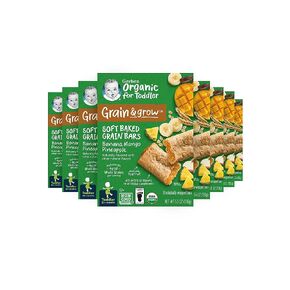 Gerber Toddler Apple Cinnamon Soft Baked Grain Bars, 8 Pack | Toddler snack; apple cinnamon soft baked grain bars; 8 x 5.5 oz boxes in Saudi Arabia