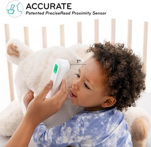 Evenflo PreciseRead Touchless Forehead Thermometer for Adults, Children, Babies, Food and Liquids – Accurate, Fast, No Contact, with Color-Coded Results in Saudi Arabia