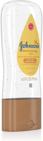 Johnson's Baby Oil Gel, Moisturizing Baby Massage Mineral Oil Enriched with Shea & Cocoa Butter, Dry Skin Relief for Babies, Kids & Adults, Nourishing & Gentle on Delicate Skin, 6.5 fl. oz in Saudi Arabia