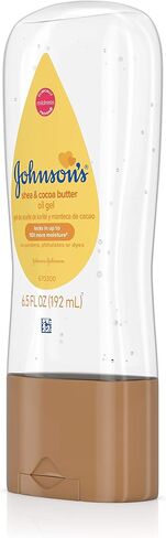 Johnson's Baby Oil Gel, Moisturizing Baby Massage Mineral Oil Enriched with Shea & Cocoa Butter, Dry Skin Relief for Babies, Kids & Adults, Nourishing & Gentle on Delicate Skin, 6.5 fl. oz in Saudi Arabia