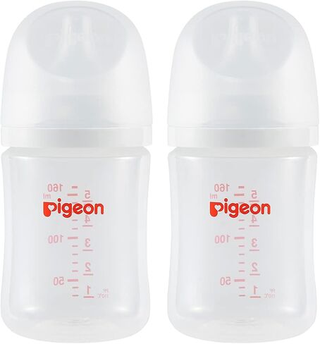 Pigeon PP Nursing Bottle Wide Neck, Streamlined Body, Natural Feel, Easy to Clean, 11.2 Oz (Pack of 3), includes 3pcs L Nipples (6m+) in Saudi Arabia