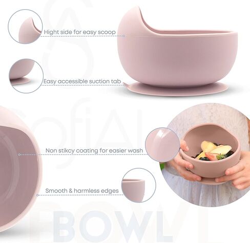 BPA-Free Non-Toxic Silicone Baby Feeding Set – Suction Plate, Bowl, Bib & Cup – 11-Piece Baby Led Weaning Set for Ages 6-18 Months – Eco Gift Bag (Rose Pink) in Saudi Arabia