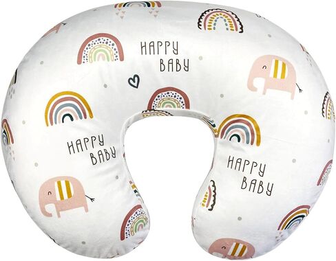 OWLOWLA 2Pack Nursing Pillow Cover Breastfeeding Slipcover Fit Naked Pillow | Soft Breathable Minky Fabric,Fits Original Pillows,Cover Only,Machine Washable,Gift for Baby Boys Girls,White&Khaki in Saudi Arabia