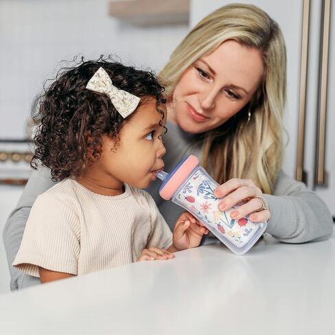 The First Years Bluey Insulated Straw Cup - Diswasher Safe Sippy Cups - Kids Water Bottles - 9 Oz - 2 Count - Ages 9 Months and Up in Saudi Arabia