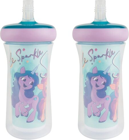 The First Years Bluey Insulated Straw Cup - Diswasher Safe Sippy Cups - Kids Water Bottles - 9 Oz - 2 Count - Ages 9 Months and Up in Saudi Arabia