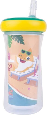 The First Years Bluey Insulated Straw Cup - Diswasher Safe Sippy Cups - Kids Water Bottles - 9 Oz - 2 Count - Ages 9 Months and Up in Saudi Arabia
