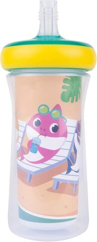 The First Years Bluey Insulated Straw Cup - Diswasher Safe Sippy Cups - Kids Water Bottles - 9 Oz - 2 Count - Ages 9 Months and Up in Saudi Arabia