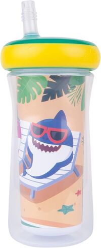 The First Years Bluey Insulated Straw Cup - Diswasher Safe Sippy Cups - Kids Water Bottles - 9 Oz - 2 Count - Ages 9 Months and Up in Saudi Arabia