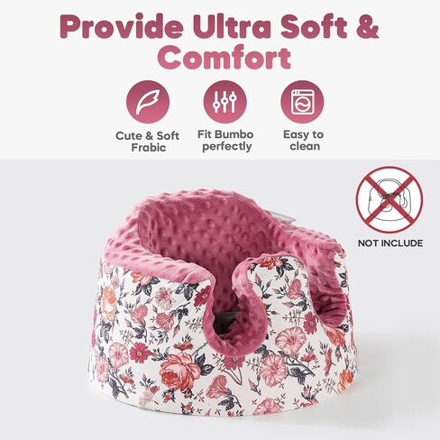 Seat Cover Compatible with Bumbo and Nuby Seat,Soft Breathable Cover for Baby Girl Boy,Cover Only in Saudi Arabia
