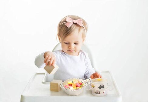 Bamboo Toddler Baby Plates and Bowls Set, 7Pcs Kids Plate Dinnerware Set | Toddler Dinnerware Plate Set,Kids Baby Dishes Feeding Set Include Divided Plate, Bowl,Tumbler, Suction and Utensils,Non-toxic in Saudi Arabia