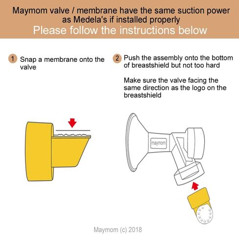 Maymom Breast Pump Kit Compatible with Medela Pump in Style Advanced Breast Pumps;2 Breastshields (one-piece, 24mm), 4 Valve, 6 Membrane, & 2 Pump-in-Style Tubing Can Replace Medela Pumpin Style Valve in Saudi Arabia