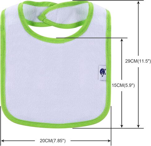 12 Pack Terry Drool Cotton Bibs, Unisex Baby Bibs with Fiber Filling Waterproof for Feeding, Teething, Drooling in Saudi Arabia