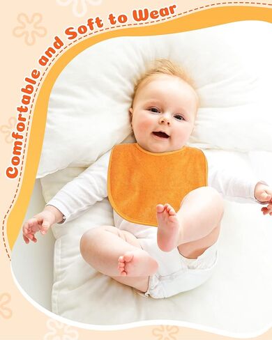 JaGely 30 Pack Baby Muslin Bandana Drool Bibs for Boys Girls Multicolor Solid Terry Cotton Unisex Waterproof Feeder with Fiber Filling Adjustable Newborn Teething and Drooling in Saudi Arabia