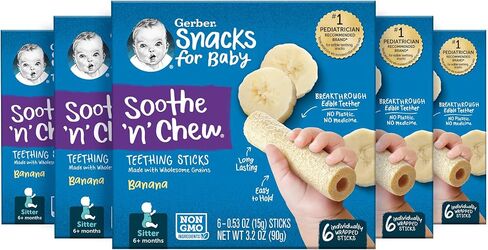 Gerber Strawberry Apple Spinach Teething Wafers, 6 Pack in Saudi Arabia