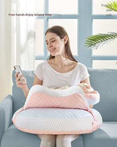 WYXunPlanet Breastfeeding Pillows for Babies,Feeding Pillow, Breastfeeding Nursing Pillows, Baby Nursing Pillows and backrests, Can Change The Baby's Feeding Position(Pink) in Saudi Arabia
