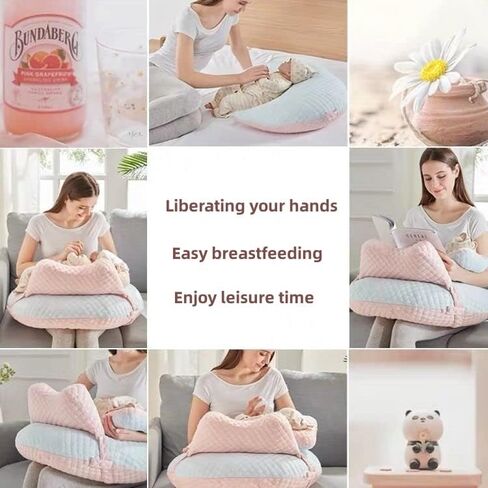 WYXunPlanet Breastfeeding Pillows for Babies,Feeding Pillow, Breastfeeding Nursing Pillows, Baby Nursing Pillows and backrests, Can Change The Baby's Feeding Position(Pink) in Saudi Arabia