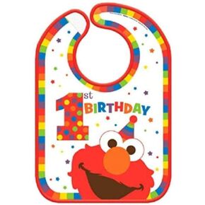 Sesame Street Elmo Turns One Baby Bib | One Size | Multicolor | 1 Pc