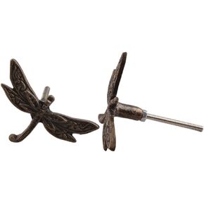 Indian Shelf Pack of 2 Assorted Antique Drawer Knobs- Iron Kitchen Cabinet Knobs- Animal Drawer Pulls- Cabinet Knobs- Dresser Knobs- Bathroom Knobs and Pulls- Dresser Pulls- Unique Knobs