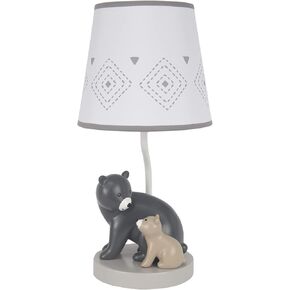 Lambs & Ivy Woodland Forest Gray Bears Nursery Lamp with Shade & Bulb in Saudi Arabia