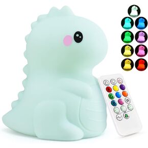 PAMANO LED Nursery Night Lights for Kids -USB Rechargeable Cute Animal Silicone Lamps with Touch Sensor and Remote Control -Portable Color Changing Glow Soft Cute Baby Infant Toddler Gift (Bear)