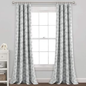 Lush Decor Baby Jungle Adventure Geo Blackout Window Curtain Single Panel, Gray in Saudi Arabia