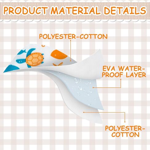 7Pcs Cotton Waterproof Baby Bibs Hook Loop Closure Newborn Bib Keepsake Baby Gift for Drooling Feeding Eating in Saudi Arabia