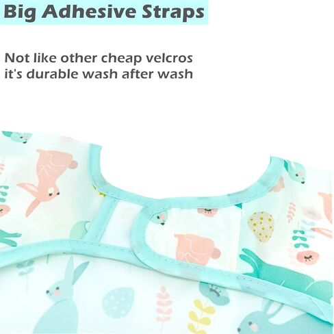 3 Pcs Waterproof Long Sleeves Baby Bibs Weaning Smock Bib 3-24 Months in Saudi Arabia