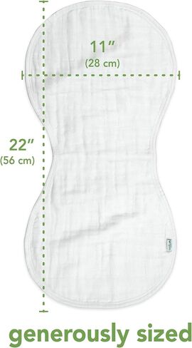 green sprouts Muslin Stay-dry Bandana Teether Bibs made from Organic Cotton (3 pack) | Soothes gums & protects from drool | Machine washable, sterilizer safe, Made without BPA in Saudi Arabia