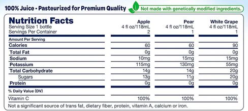 Gerber Juice Fruit 2 Apple, 1 Pear, 1 White Grape Juices from Concentrate Variety (Pack of 10) in Saudi Arabia