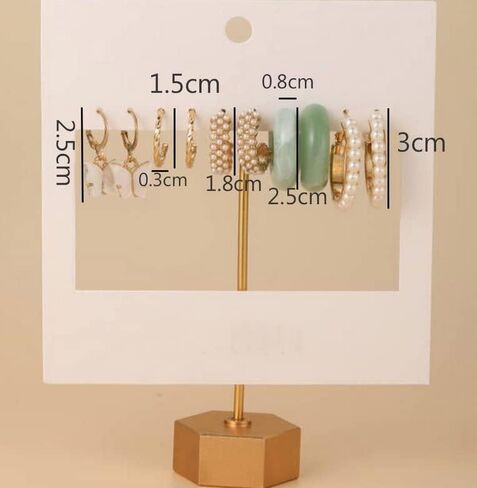 15 Pairs Butterfly Earring Set Creative Simple Inlaid Pearl Earrings Women in Saudi Arabia
