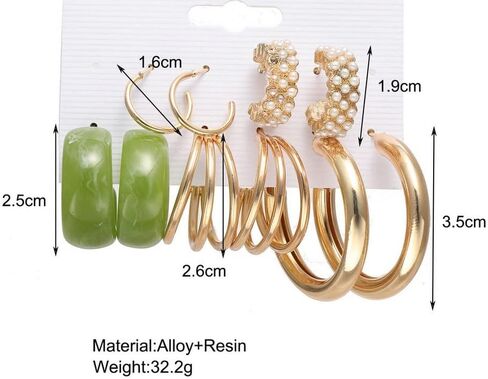 15 Pairs Butterfly Earring Set Creative Simple Inlaid Pearl Earrings Women in Saudi Arabia