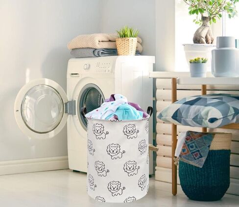 ESSME Rainbow laundry basket,Collapsible Laundry Hamper with Waterproof PE Coating Hamper Nursery Hamper for Room Decor, storage,Gift Basket.(Rainbow) in Saudi Arabia