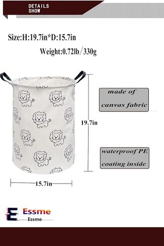 ESSME Rainbow laundry basket,Collapsible Laundry Hamper with Waterproof PE Coating Hamper Nursery Hamper for Room Decor, storage,Gift Basket.(Rainbow) in Saudi Arabia