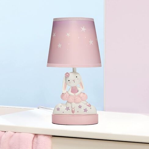 Bedtime Originals Tiny Dancer Bunny & Stars Pink Nursery Lamp with Shade & Bulb in Saudi Arabia