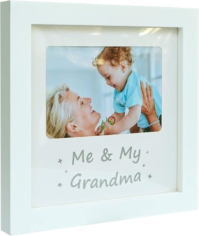إطار صورة HAMUIERS Me and My Grandma، إطار صورة الجدة، إطار صورة تذكاري للطفل، أفضل هدايا الجدة الجديدة على الإطلاق، ديكور الحضانة، أبيض in Saudi Arabia