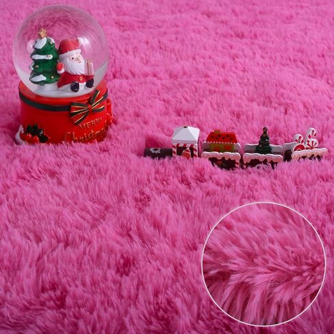 Chicrug Fluffy Round Area Rugs for Girls Bedroom, 4x4 Feet Shaggy Circle Area Rug for Living Room, Soft Fuzzy Carpets for Princess Room, Cute Rug Kids Circular Playmats for Baby Nursery Home, Black in Saudi Arabia