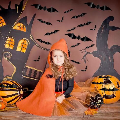 ملصقات حائط الخفافيش لتزيين الهالوين، 65 قطعة من ملصقات الخفافيش ثلاثية الأبعاد لديكور الحائط، ملصقات جدارية لديكور الهالوين، 4 مقاسات ملصقات خفافيش سوداء لديكور المنزل في الهالوين، نافذة داخلية وخارجية in Kuwait