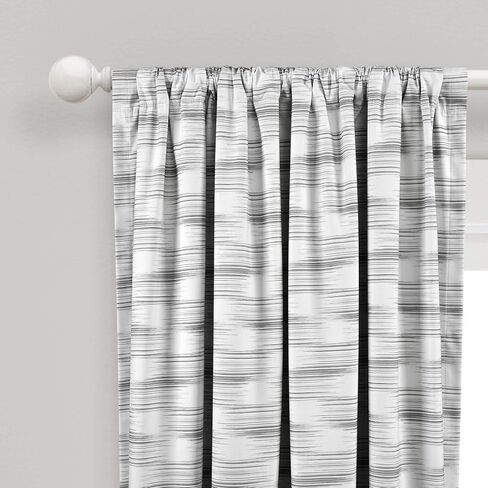 Lush Decor Baby Jungle Adventure Geo Blackout Window Curtain Single Panel, Gray in Saudi Arabia