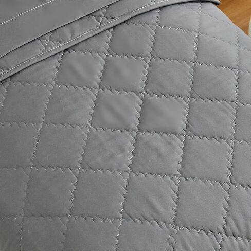 طقم سرير مبطن باللون الرمادي للأطفال مكون من 4 قطع طقم لحاف سرير للأطفال الصغار يتضمن مفرش سرير مقاس طفل صغير وملاءة مسطحة وملاءة جاهزة وكيس وسادة in Kuwait