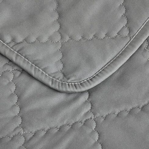طقم سرير مبطن باللون الرمادي للأطفال مكون من 4 قطع طقم لحاف سرير للأطفال الصغار يتضمن مفرش سرير مقاس طفل صغير وملاءة مسطحة وملاءة جاهزة وكيس وسادة in Kuwait