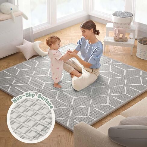 Fodoss Baby Playpen with Mat, Small PlayPen, 47"Pen for Apartment-Dark Gray | Playpen for Babies and Toddlers,Play Yard for Baby, Fence Play Area Playyard Activity Center in Saudi Arabia