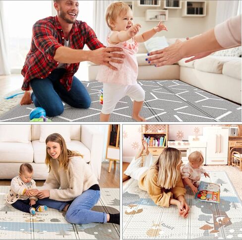 Fodoss Baby Playpen with Mat, Small PlayPen, 47"Pen for Apartment-Dark Gray | Playpen for Babies and Toddlers,Play Yard for Baby, Fence Play Area Playyard Activity Center in Saudi Arabia