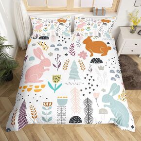 Feelyou Cute Sloth Dino Duvet Cover Twin, Nursery Cute Wild Animals Bedding Set for Boys Girls Jungle Animals Comforter Cover Cartoon Zoo Animal Bed Set Microfiber Bedclothes Zipper (No Comforter) in Saudi Arabia
