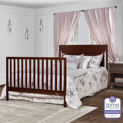 Dream On Me Cape Cod 5-In-1 Convertible Crib In Pebble Grey, Greenguard Gold And JPMA Certified, Built Of Sustainable New Zealand Pinewood, 3 Mattress Height Positions in Saudi Arabia